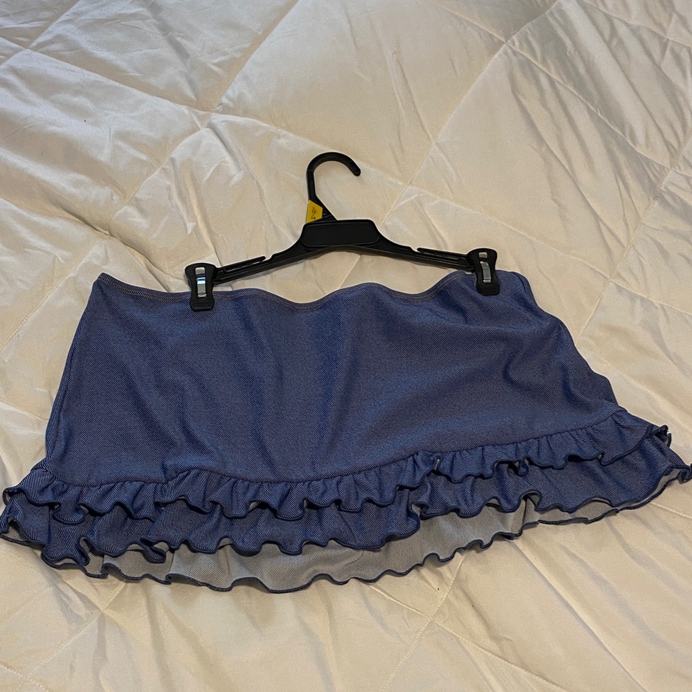 Blue Ruffled Women's Skirt